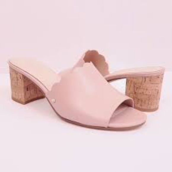 kate spade Shoes - Kate Spade Warren Heeled Mules Sandal Blush 7.5